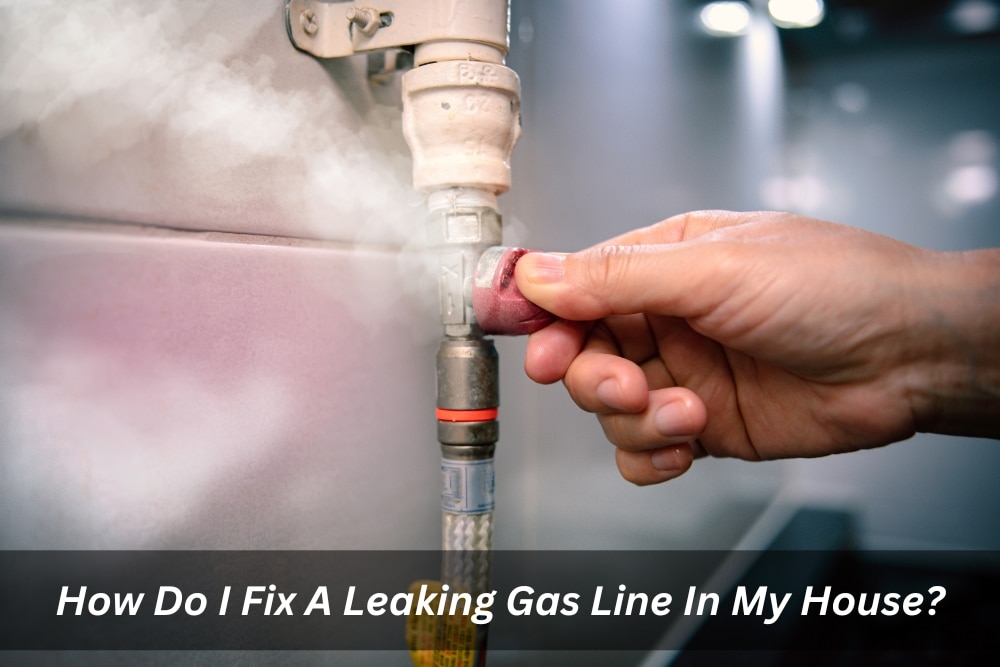 Image presents gas line leak