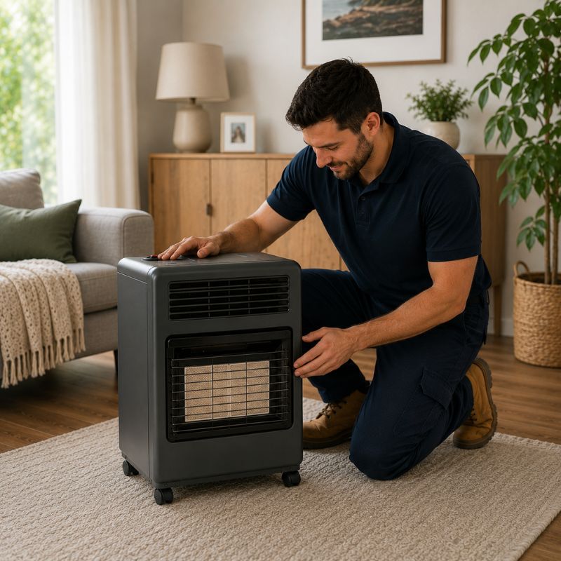Freshly completed gas heater installation by Apex licensed gas fitters