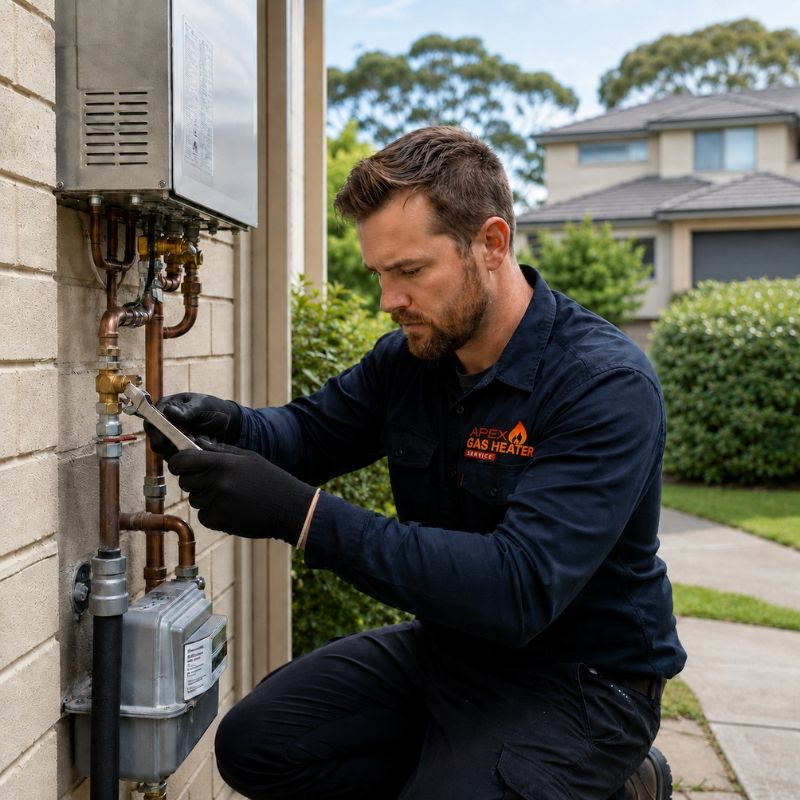 Apex gas fitter responding to an emergency gas plumbing call in Sydney